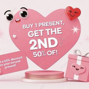 February Jewelry sale but one get one 50% off